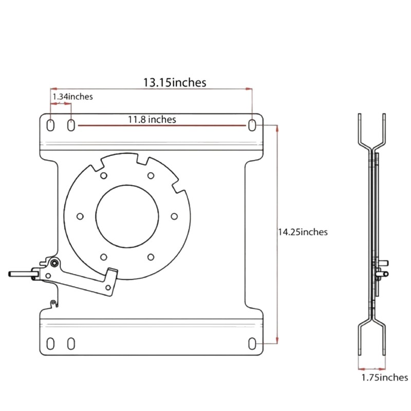 Metal Seat Swivel Front Right Passenger Side Replacement for Ford