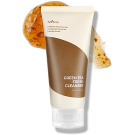 ISNTREE Gel Limpiador Facial Green Tea Fresh Cleanser - Coreano con Té Verde de Jeju y Ácido Hialurónico, Control de Grasa, Piel Grasa, 120 ml