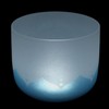 Leize Blue Lotus Design Quartz Crystal Singing Bowl G Note