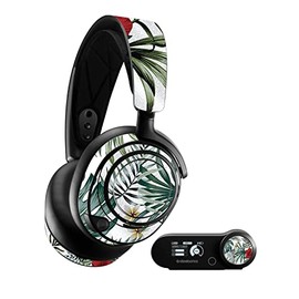 MightySkins Glossy Glitter Skin Compatible with SteelSeries Arctis Nova Pro - Tropical Hibiscus | Protective, Durable High-Gloss Glitter Finish | Easy to Apply and Change Styles | Made in The USA