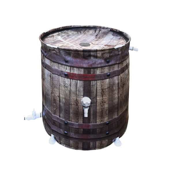 KMJETNIVY Rain Barrel 50G Anti-Collapse Collapsible Rainwater Collection System,Portable Water