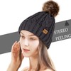 REDESS Women Winter Pompom Beanie Hat with Warm Fleece Lined,