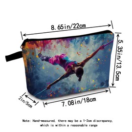 MoCaliduccious Rhythmic Gymnastics Print Women's Makeup Bag Beautiful Aesthetic Design Cosmetic Bag Outdoor Travel Toiletry Kit