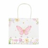 12 White and Pink 6x7 in Glitter Butterfly Paper Gift