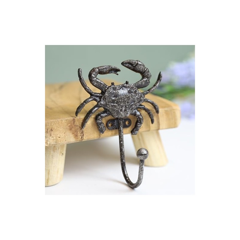 Fyne-Finds Metal Crab Hook Rustic Vintage Nautical Leads Coat Keys