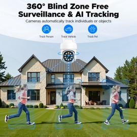 Camcamp Wireless Security Camera System, Motion Detection, Audible and Visual Alarms and Full Color Night Vision. Plug-in Power Supply, 7/24 Hour Camera System (1-Pcs Without NVR Systems)