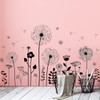 RAINBOW WSK Black Flower Wall Decals Peel and Stick Simple