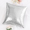 sourcing map Sequin Glitzy Cushion Covers, Shiny Satin Solid Pillow