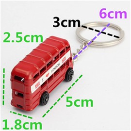 JLEivvi 1 PCS London Souvenir Gift Mini British Landmark Keychain I Love London Red Bus Pendant Keychain London Bus Metal Key Chain for Men and Women