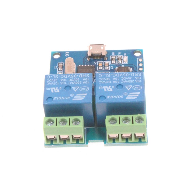 NOYITO 2-Channel Micro USB Relay Module USB Smart Control Switch
