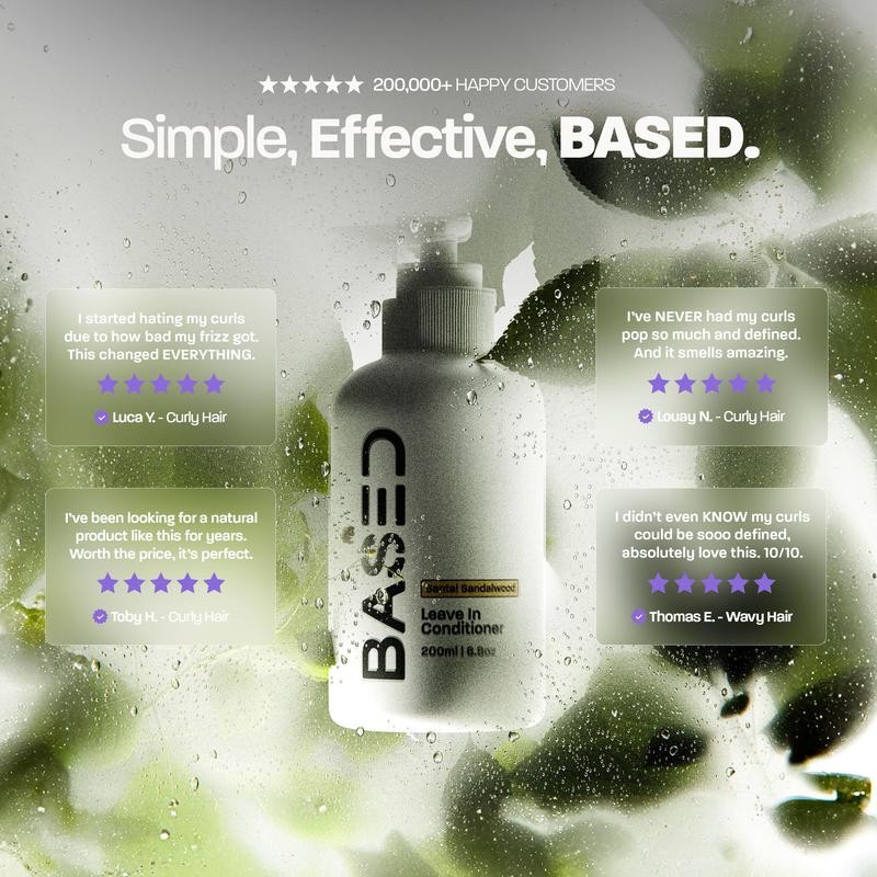 Based Bodyworks Leave-in Conditioner | Instant Hydration & Anti-Frizz |