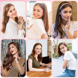 Ouligay 6 Pcs Plastic Thin Headbands for Women,Head Bands for Women's Hair Non Slip,Candy Color Plastic hairband,Headband with Teeth for Women Girl Straight Curly Hair(Multicolor)
