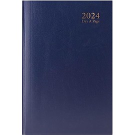 MantraRaj 2024 Diary A4 A5 A6 Week to View And Day A Page Diary With Half Saturday And Sunday Page Diaries Organiser For Student Teacher Home Office Business (A5 Day A Page, Blue)