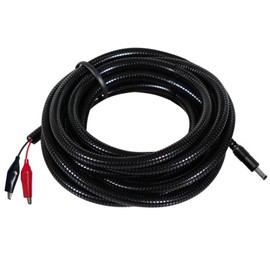 Durable Chew-Resistant Power Cable for Trail Cameras, Compatible with Stealth Cam, Spypoint, Moultrie, Browning, Wildgame Innovations, Muddy,Black Gate, etc. 5.5x2.1mm DC Plug to Alligator Clips, 79"