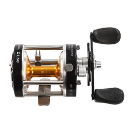 Rover Round Baitcasting Reel, Perfect Reinforced Metal Body Conventional Fishing Reel,Trolling Reel Bearing for Inshore Saltwater Fishing, Right-Hand Retrieve (Black, 50, Right Hand)