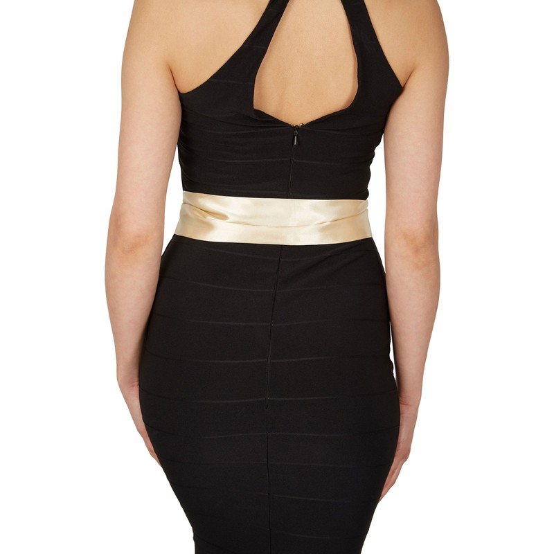 BlackButterfly Bridal Wedding Bridesmaid Satin Sash Belt (Champagne, 5 CM