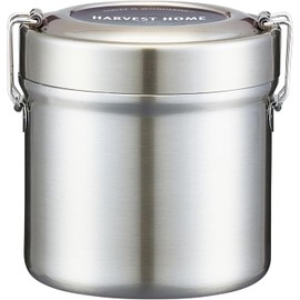 Skater STLB1AG-A Insulated Bento Lunchbox, Bowl Shaped, 600ml Small Capacity, Stainless Steel, Lunch Jar, Keeps Food Warm and Cold, Vacuum Insulated Structure, Basic