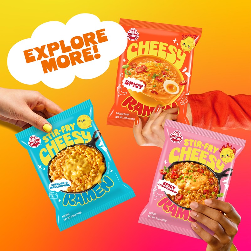 OTOKI Cheesy Ramen – Cheddar Flavor | Non-Spicy, Creamy &