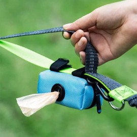 PawComfort Dog Poop Bag Dispenser – Secure Leash Attachment Clip for Daily Walk, Outdoor Pet Travel