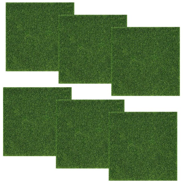CANCYCC Artificial Grass Rug, Pack of 6 Artificial Grass, Miniature