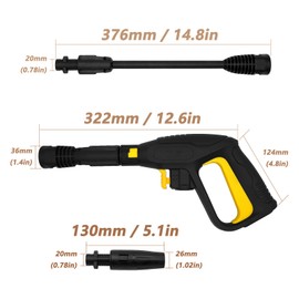 Fai Top 2100 psi Trigger Gun Kit with Snow Foam,for Replacing Karcher Electric Pressure Washers Fit for Karcher K2 - K7 Hose Quick Connect System