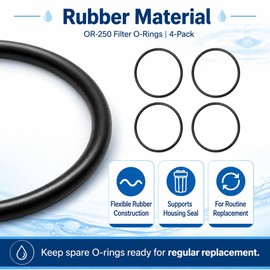 JOBGV OR-250 O-Rings 4 Pack Replacement Water Filter Housing Seal