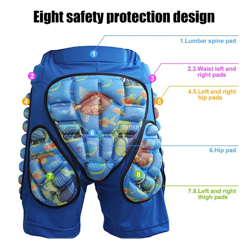 Kids Padded Shorts Hip Protection EVA Shorts Protective Gear for