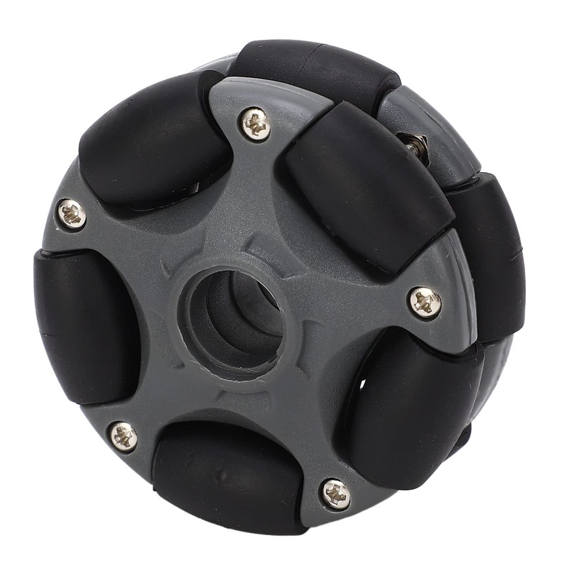 58mm Plastic Omnidirectional Wheel, Gray Black, Excellent Load Stability, Plastic