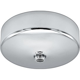 British General BG Electrical Ceiling Rose Lighting Fixture with HO Skirt and Spin on Cover, Heat Resistant, Chrome, 3" Base, 661CH-01