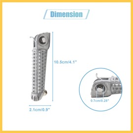 REPAIROCK 1 Pair 7mm Aluminium Alloy Motorcycle Footrest Footpeg Foot Rest Peg Bike Bicycle Cycling Silver Tone for Yamaha Auto Replacement Parts
