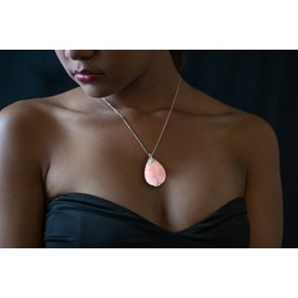 Halukakah Crystals Stones Women's Necklace Natural Moonstone / Pink Quartz / Amethyst Quartz / Obsidian / Jade Platinum Plated Brass Wire Handmade Winding Tree of Life Moon / Heart Pendant 30 x 40 mm