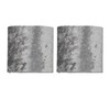 firstchoicelighting Set of 2 Grey Crushed Velvet Table Lamp Shades,