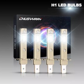 CHUSYYRAY 4x H1 LED Headlight Bulbs Conversion Kit High Low Beam Super Bright 10000K White