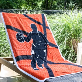 ChalkTalkSPORTS Basketball Premium Beach Towel | Basketball Player