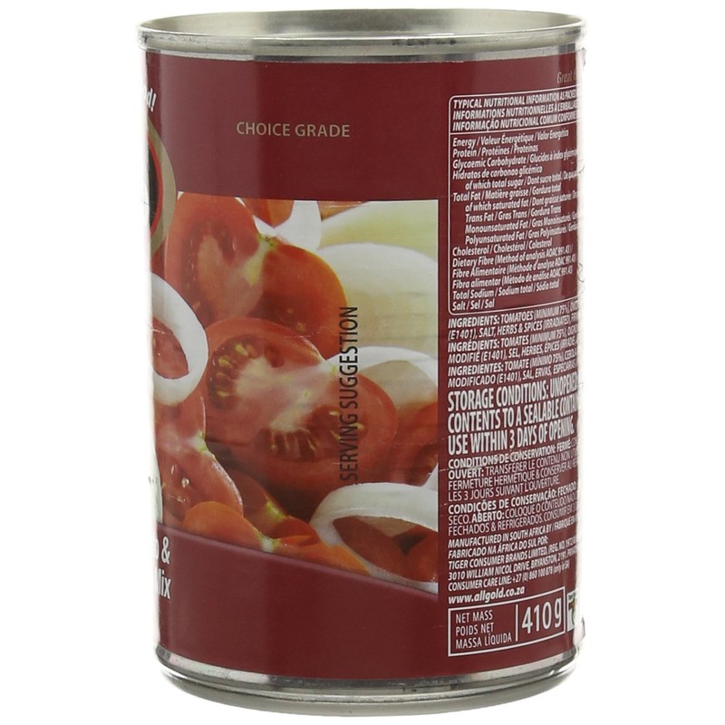 All Gold Tomato & Onion Mix 410g Can