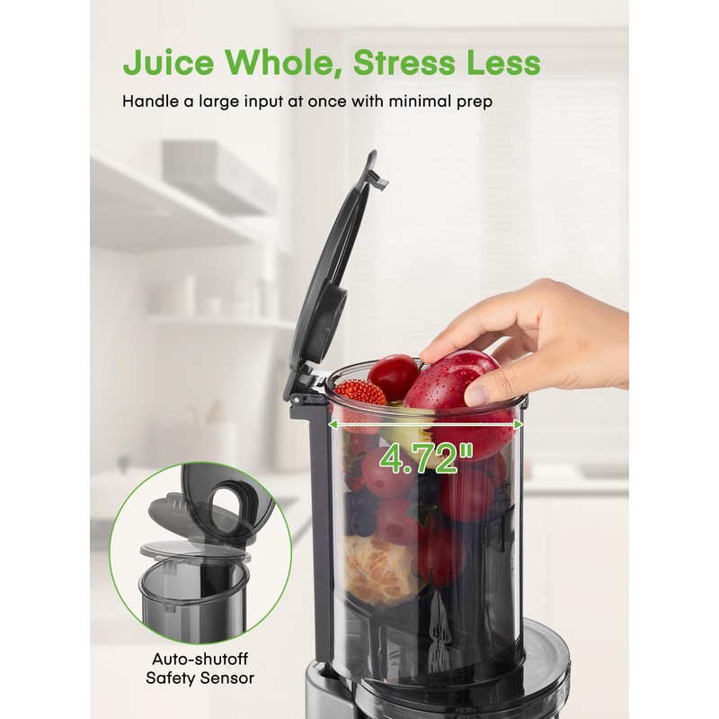 Fohere Cold Press Juicer, Juicer Machines Vegetable and Fruit with