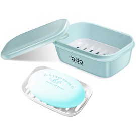 Doter Travel Soap Case, Leakproof Soap Container with Lid, Portable Bar Soap Holder for Traveling, Soap Dishes for Bathroom, Shower, Gym, School, Camping, Vacation, Outdoor