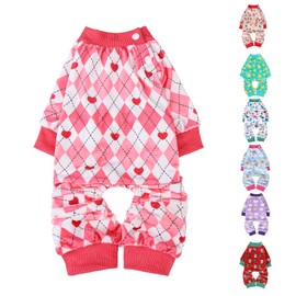 BEAUTYZOO Dog Pajamas for Small to Large Dogs, Soft Fleece Pet Sweater Clothes Warm Puppy Onesie Outfits for Doggie Winter Christmas - Collar Adjustable Dog Pjs Jammies, Pink