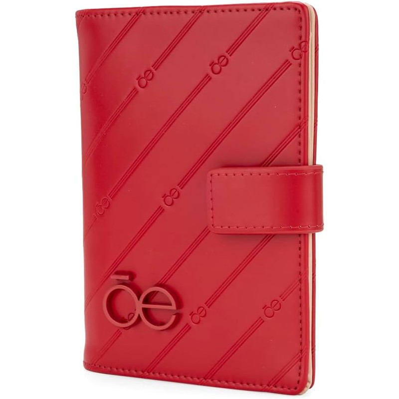 Cloe Porta Pasaporte Grande Look Troquelado Color Negro para Mujer