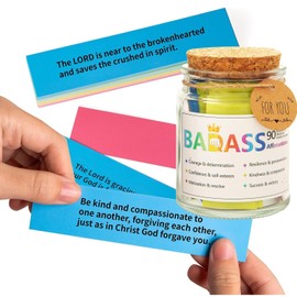 LAEYIAP Bible Verse Jar, Christian Gifts For Women,Scripture Prayer Cards Hope Jar,Prayer Jar,Christian Gifts For Mom, Christmas Gifts For Women (D)