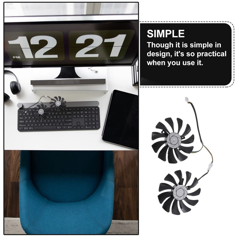 LABRIMP 1 Pair Video Cooling Fan for Graphics Cards Durable