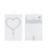 PartyDeco KPT65-100 Wooden Heart Topper-Approx. 23 cm