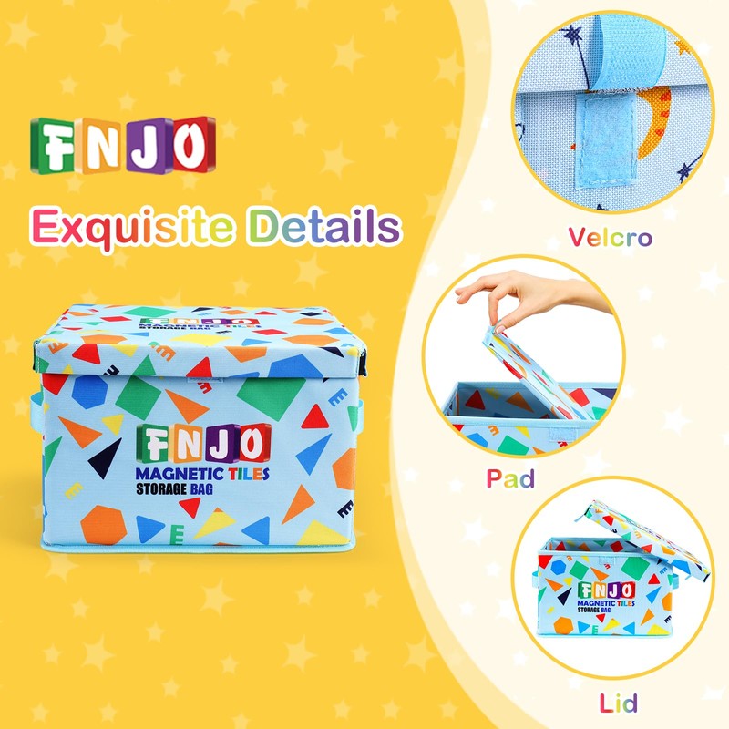 FNJO Toy Storage Bin,Foldable Toy Organizer with Lid, Playroom Organizer,Toy