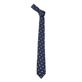 Nano Universe 668-4242201 Men's Washable Dot Necktie, Kyoto, 120 navy