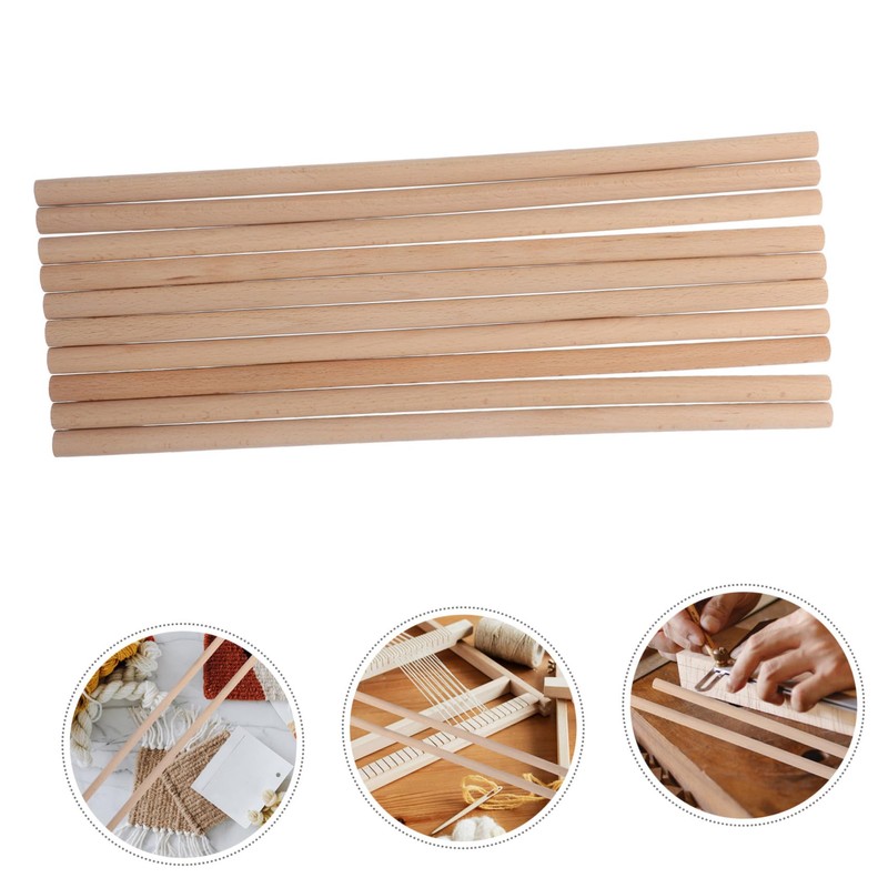 COHEALI DIY Wood Stick Kit 40cm Wooden Craft Stick Assortment