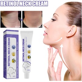 2PCS Retinol Crema para el Cuello, Crema Reafirmante para el Cuello, Crema para el Cuello con Retinol y Aceite de Fruta de Oliva Vitamina E, Crema para el Escote, Crema Reductora de Doble Mentón, Crema Reafirmante para la Piel, Crema Antiarrugas (2 pcs)