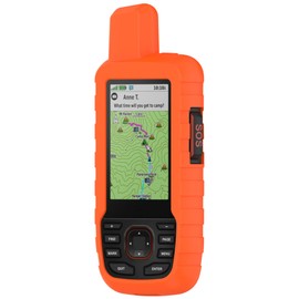 Fit for Garmin GPSMAP 66i Case, Soft Silicone Protective Case Bumper Sleeve Shell Frame Protector Cover for Garmin GPSMAP 67i (Orange)