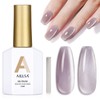 AILLSA Cat Eye Gel Nail Polish Purple Crystal Glitter Gel