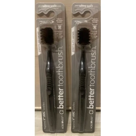World Wide Daily Toothbrush 🪥 2 Pack - Ultra Soft STANDARD - V ARC BLACK