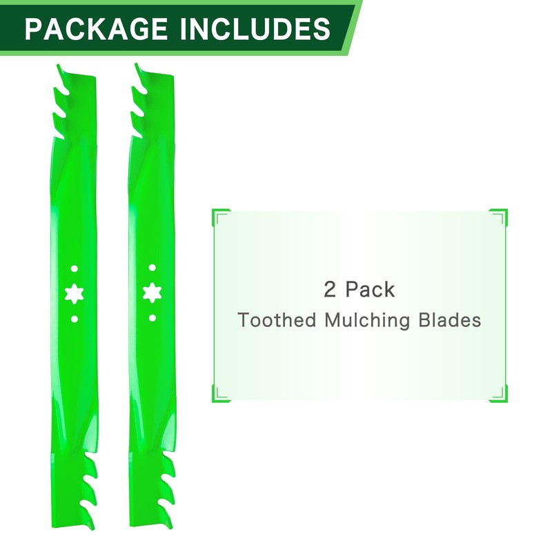 2 Pack 942-04290-X 46 inch Mower Mulching Blade for MTD